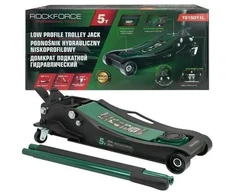 Rockforce Podnośnik hydrauliczny 5t niskoprofilowy (h min 96mm, h max 595mm) su pedałem (RF-T815011L)