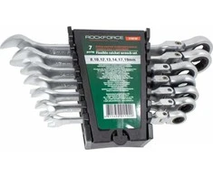 Rockforce Šarnyrinių reketinių veržliarakčių rinkinys, 7 vnt (8–19 mm)