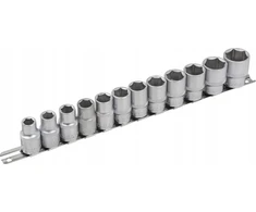 Rockforce Socket rinkinys 12 vnt. 1/2" (6 taškų) (10-19,22,24 mm) ant juostelės