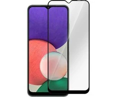 „RoGer“ viso veido 9D grūdintas stiklas su rėmeliu, visiškai padengtas „Samsung Galaxy A22 4G“ Juodas
