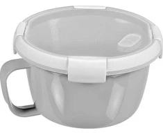 Keter CURVER MAISTO DĖŽUTĖ APVALI NOODLES 0,9L /MĖTŲ SPALVŲ MIX/ ŠVIESIAI PILKA/ PERSIKINĖ