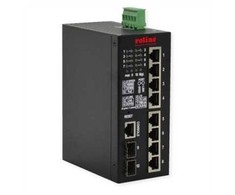 Šakotuvas Switch Roline 10-portowy gigabitowy (8x RJ45+2x SFP) Layer2 PoE+ Smart Managed, 240W (21.13.1131)