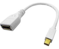 ROLINE 12.03.3163, Mini DisplayPort, DisplayPort, Kištukas, Lizdas, Balta