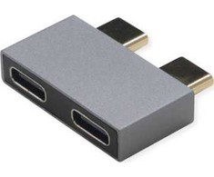 Roline Adapteris USB 3.2 Gen 2, 2x USB-C - 2x USB-C, M/F, sidabrinė