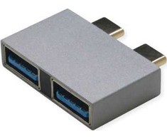 Roline Adapteris USB 3.2 Gen 2, 2x USB typu C - 2x typu A, M/F, sidabrinė (12.03.2947)