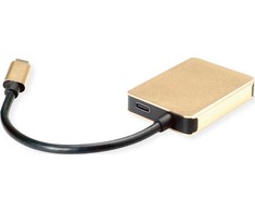 Šakotuvas „Roline Gold“ USB-C stotis / replikatorius (1120-02-12)