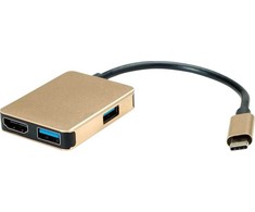 Šakotuvas „Roline Gold“ USB-C stotis / replikatorius (1120-02-12)