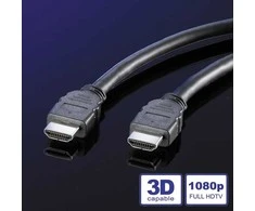 ROLINE HDMI didelės spartos kabelis + Ethernet, M/M 2 m, 2 m, HDMI A tipo (standartinis), HDMI A tipo (standartinis), 3D, garso grąžinimo kanalas (ARC), juodas