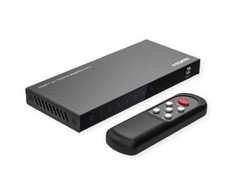 Šakotuvas Roline HDMI perjungiklis ROLINE, 4x1, 8K60Hz, su nuotolinio valdymo pulteliu