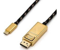 Roline Kabelis adaptera GOLD USB typu C - DisplayPort, v1.2, M/M, 2 m