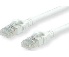 „Roline Patchcable“ – RJ- 45–3 m – UTP – CAT 6 – be halogenų, suvyta – balta (21.15.2563)