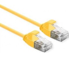 Roline Patchcord ROLINE duomenų centras UTP kat. 6A (EA klasė), LSOH, plonas, geltonas, 0,15 m