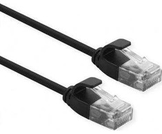 Roline Patchcord ROLINE UTP duomenų centras 6A (EA klasė), LSOH, plonas, juodas, 5 m