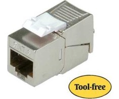 Roline ROLINE Cat.6 (E klasė) / Keystone, RJ-45, ekranuotas, be įrankių, kompaktiškas, sidabrinis