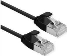Roline ROLINE F/UTP DataCenter Patch Cord Cat.6A (EA klasė), LSOH, labai plonas, juodas, 3 m