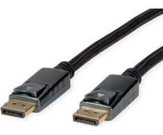 Roline ROLINE Kabelis DisplayPort, DP v1.4, M/M, juoda/sidabrinė, 1 m