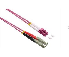 Roline ROLINE dvipusis šviesolaidinis kabelis 50/125 µm OM4, LSH/LC, LSOH, violetinis, 1 m