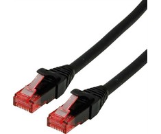 Roline ROLINE - Komutacinis kabelis - RJ-45 (M) į RJ-45 (M) - 5 m - UTP - CAT 6 - be halogenų, formuotas, daugiagyslis - juodas (21.15.2555)