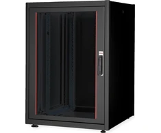 Roline ROLINE tinklo spintelė Basic 48,26 cm 19 colių 22U 800x800 WxD stiklinės durys juodos