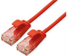 Roline ROLINE Žalias UTP patchkabel Cat.6A (EA klasė), LSOH, extra dun, raudona, 2 m