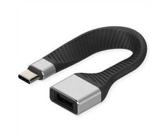 USB kabelis Roline USB-C - USB-A 0,11 m juodas (11.02.9016)