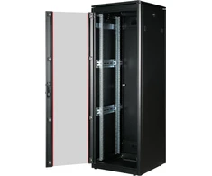 ROLINE tinklo spintelė Pro 48,26 cm 19 colių 36U 600x600 WxD stiklinės durys juodos