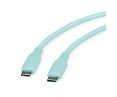 USB kabelis Roline USB-C - USB-C 1 m žalias (11.02.9125)
