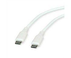 USB kabelis Roline USB-C - USB-C 1 m, baltas (11.02.9126)