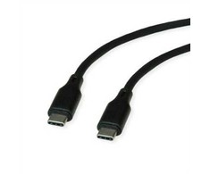 USB kabelis Roline USB-C - USB-C 1 m juodas (11.02.9120)