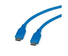 USB kabelis Roline USB-C - USB-C 1 m mėlynas (11.02.9123)