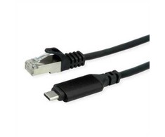 ROLINE USB 3.2 Gen 2 į gigabito eterneto kabelio keitiklis, juodas, 5 m