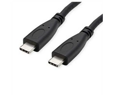 USB kabelis Roline USB-C - USB-C 1 m juodas (11.02.9057)