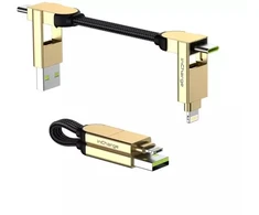 Rollingsquare Kabelis USB inCharge X 7 cm 100 W USB-C/Lightning/M.USB Kremas (X03WR)