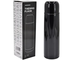Roly TURISTINIS TERMOSAS, NERŪDIJANTIS PLIENAS, DVIGUBOMIS SIENELĖMIS, 500 ML, Juodas, STAMINA