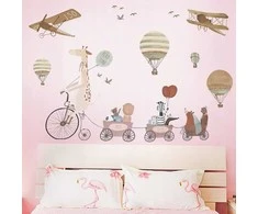 Room Decor SIPO lipdukas sienoms žirafa draugai 72x111cm WS63031
