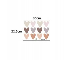 Room Decor KAMBARIO Dekoras SIPO-WS63041 BOHO ŠIRDELĖS SIENOS LIPDUKAI