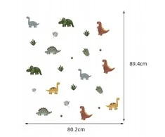 Room Decor KAMBARIO Dekoras SIPO-WS63051 MINI DINOZAURŲ SIENOS LIPDUKAI