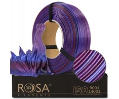 3D plastikas PLA blizgantis įvairiaspalvis (Galaxy rainbow Andromeda) 1kg refill pakuotė Rosa3D