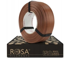 3D plastikas PLA rudas/kakavinis (Mocha Mousse) 1kg refill pakuotė Rosa3D