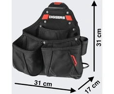 Rosfix „Diggers Quick Click“ juodas, raudonas, dailidės kišenė