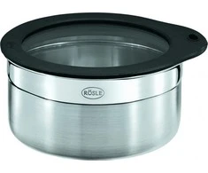 Rosle puodai, padengti 700 ml nerūdijančio plieno / silicio sidabro