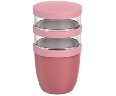 Rosti Mepal Mepal LUNCHPOT ELLIPSE 500+200+200 ML VIVID MAUVE 107658078700 ROŽINĖ