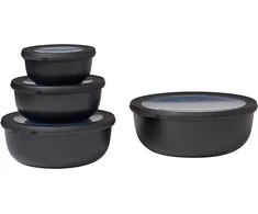Rosti Mepal Mepal - Cirqula Low Bowl Set Of 4 - Nordic Juodas (233104)