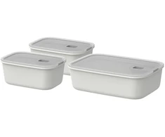 Rosti Mepal Mepal Trijų indų rinkinys EasyClip 2.0 2x700 ml + 1500 ml Baltas