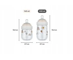 Rosti Mepal Mepal BUTELIUKAS SU ŽINDOMU MIO 240 ML SUNSHINE &amp; RAINBOW 108061565245