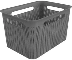 Daiktadėžė ROTHO BRISEN, 16 l, pilka, 36×26,2×21,1 cm