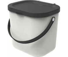 Rūšiavimo šiukšliadėžė Rotho, 6 l, balta/pilka