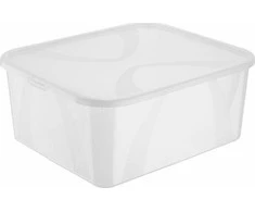 Daiktadėžė su dangčiu ROTHO LONA, 19 l, skaidri