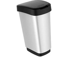 Šiukšliadėžė Twist Sidabrinis Rotho 50L sidabro sp.