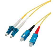 „Rotronic Cable Fiber Optic Duplex“, vieno režimo E9/125 µm LC/SC, Geltona, 7,5 m